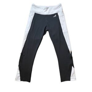 BCG Women's Cropped Leggings Black and White Size Small